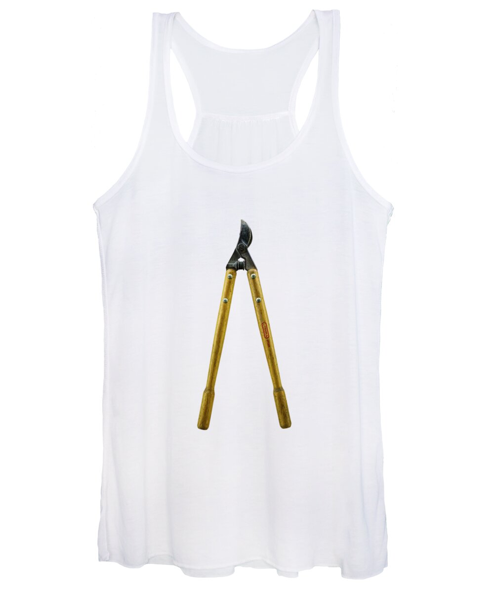 Art Women's Tank Top featuring the photograph Tools On Wood 34 on BW by YoPedro