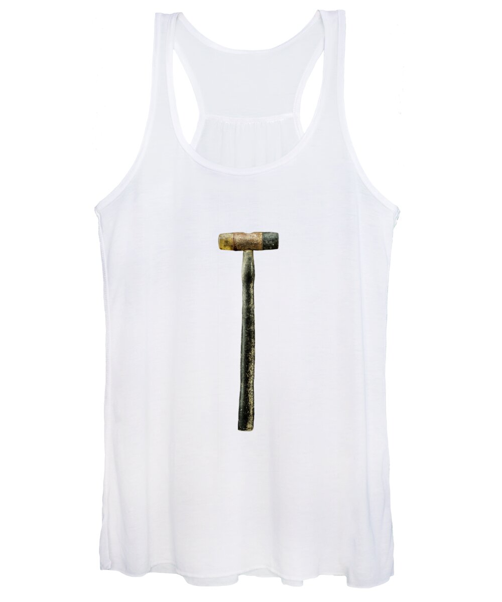 Art Women's Tank Top featuring the photograph Tools On Wood 35 on BW by YoPedro