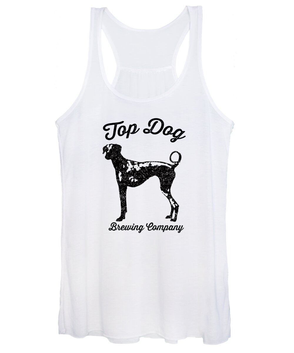 Dog Women's Tank Top featuring the drawing Top Dog Brewing Company Tee by Edward Fielding
