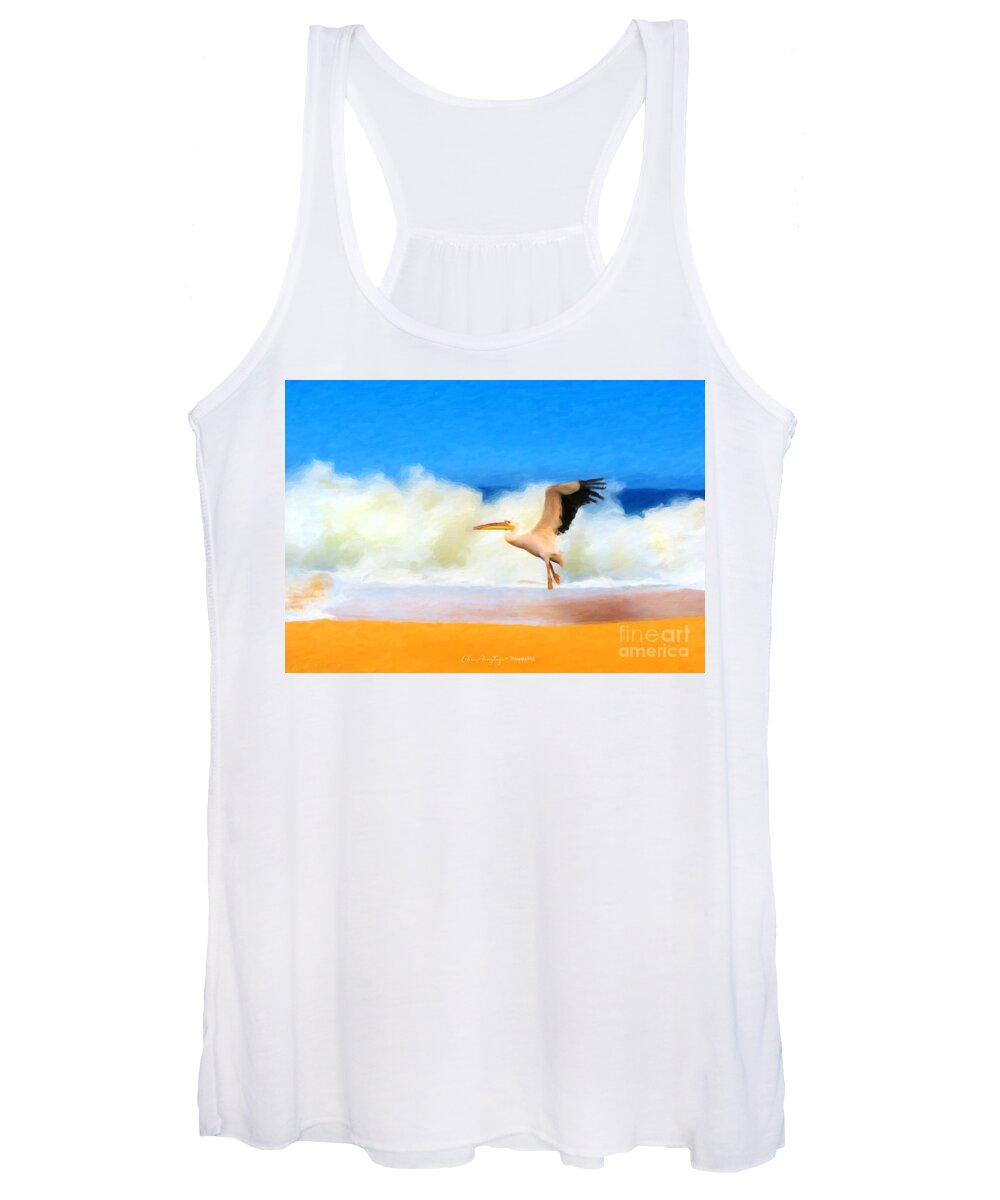 Touch Down Women's Tank Top featuring the painting Touch Down by Chris Armytage