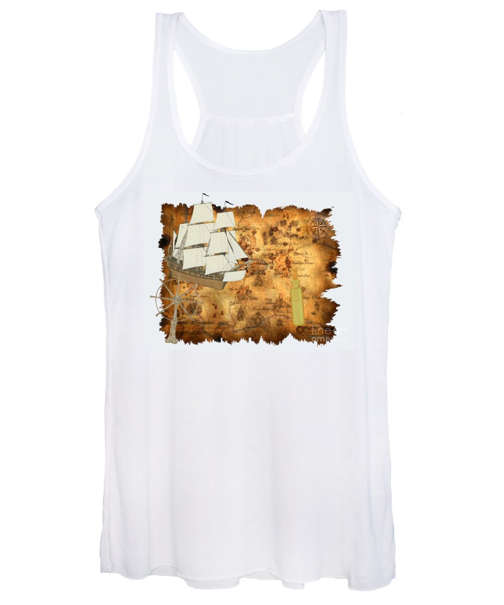 Treasure Map Women's Tank Top featuring the painting Treasure Map by Corey Ford