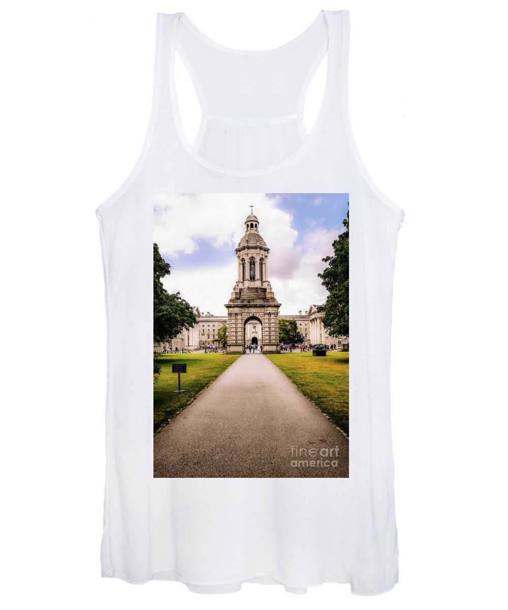 Magical Ireland Series By Lexa Harpell Women's Tank Top featuring the photograph Trinity College Dublin by Lexa Harpell