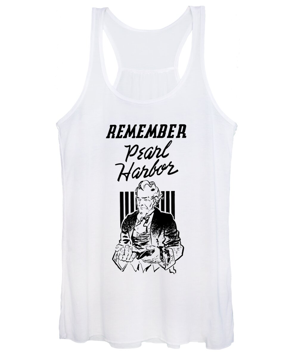 Ww2 Women's Tank Top featuring the painting Uncle Sam - Remember Pearl Harbor by War Is Hell Store