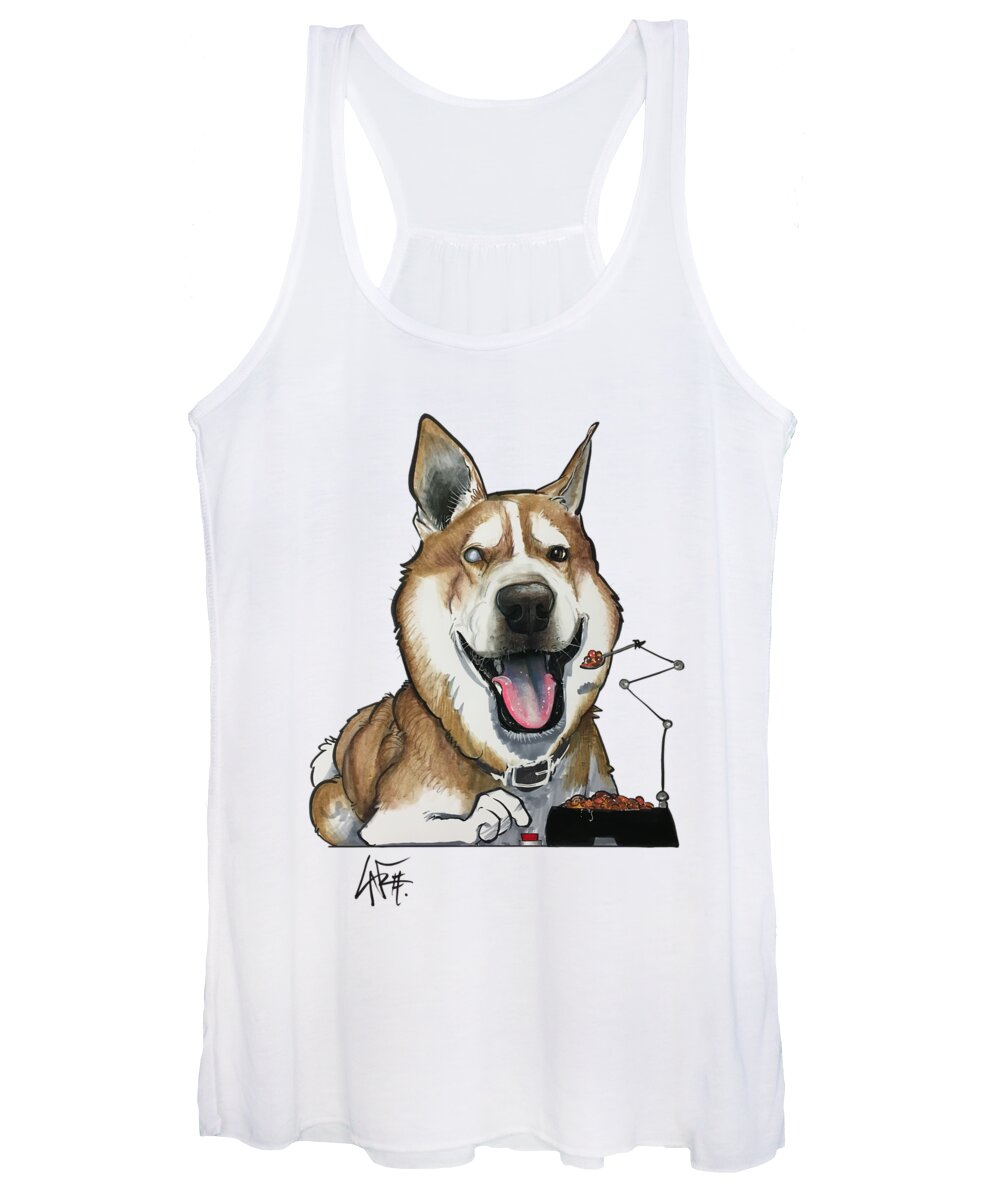 Vca Women's Tank Top featuring the drawing VCA Carreno by Canine Caricatures By John LaFree