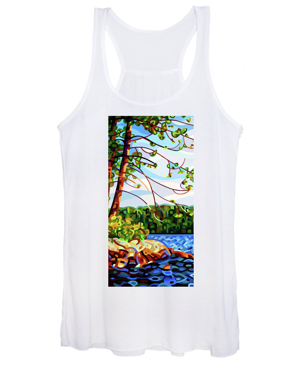 Abstract Women's Tank Top featuring the painting View From Mazengah - crop by Mandy Budan