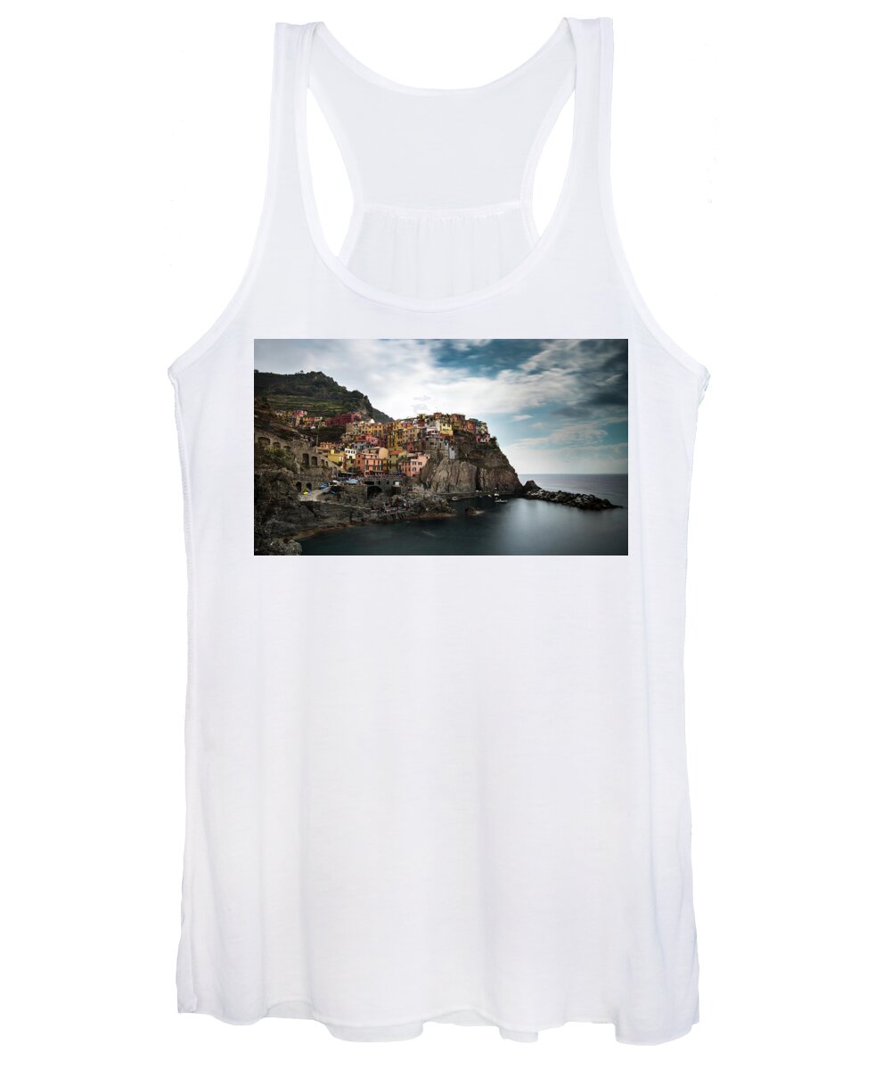 Michalakis Ppalis Women's Tank Top featuring the photograph Village of Manarola CinqueTerre, Liguria, Italy by Michalakis Ppalis