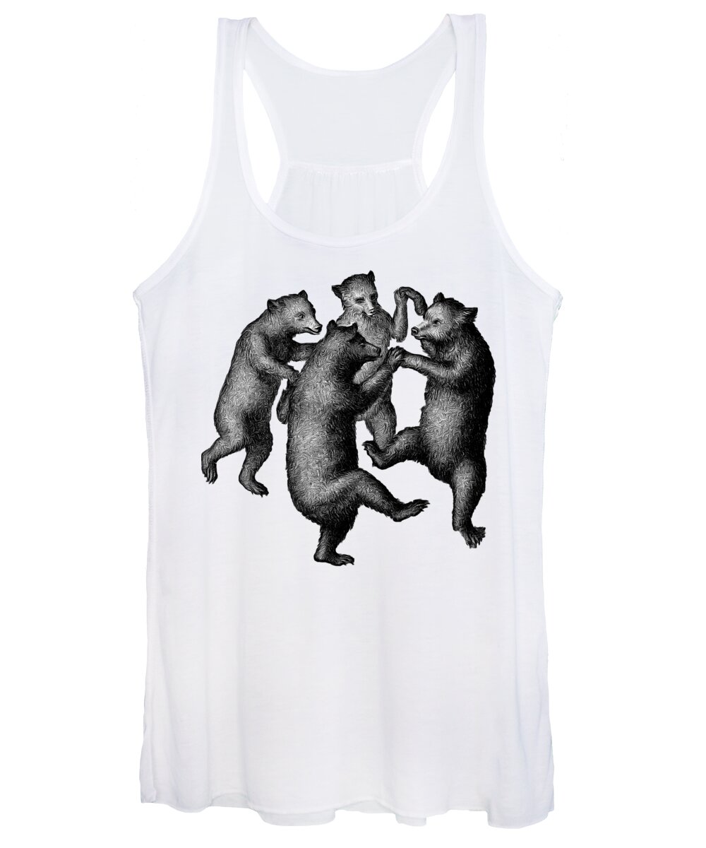 More From Edward Fielding Women's Tank Top featuring the drawing Vintage Dancing Bears by Edward Fielding