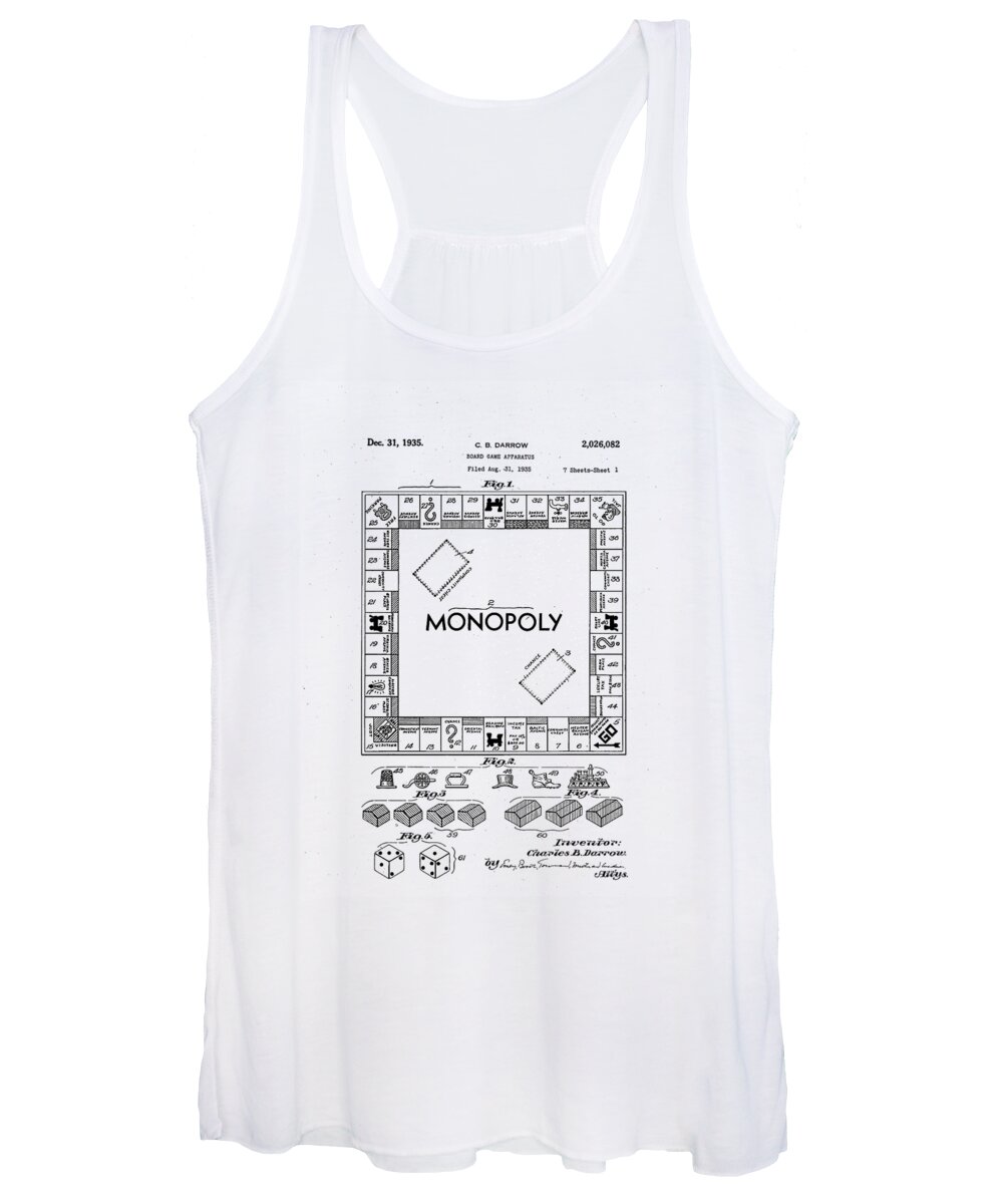 1935 Women's Tank Top featuring the photograph Vintage Monopoly Patent 1935 by Bill Cannon