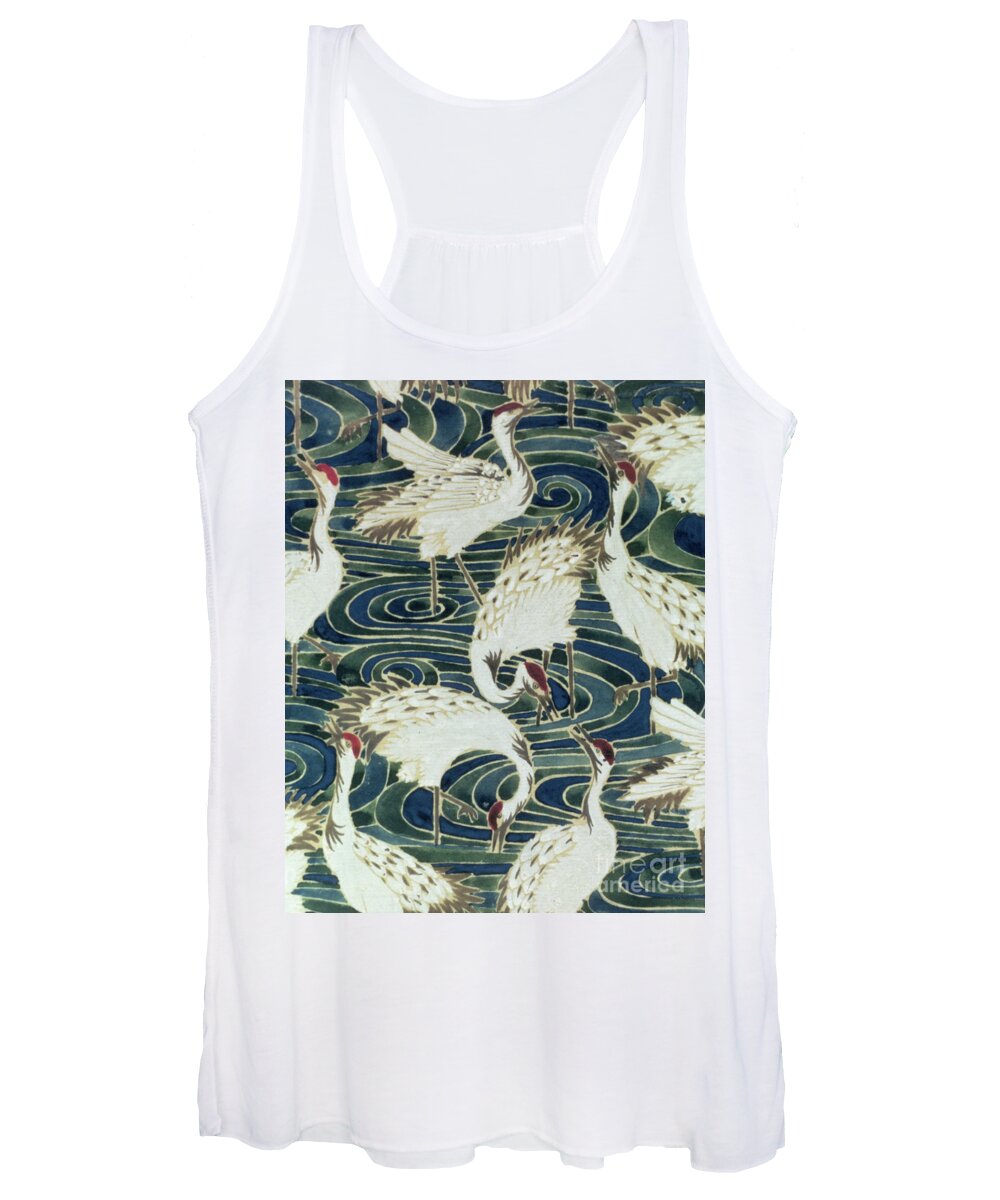 Wallpaper Design Women's Tank Top featuring the painting Vintage Wallpaper Design by English School