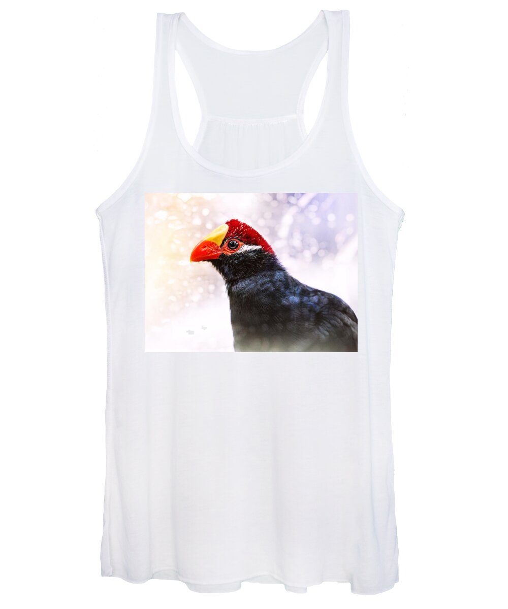 Violet Turaco Women's Tank Top featuring the photograph Violet Turaco by Jaroslav Buna