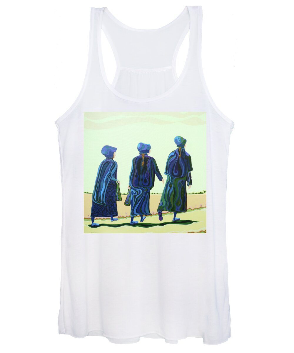 Landscape Women's Tank Top featuring the painting Walking the Walk by Amy Ferrari