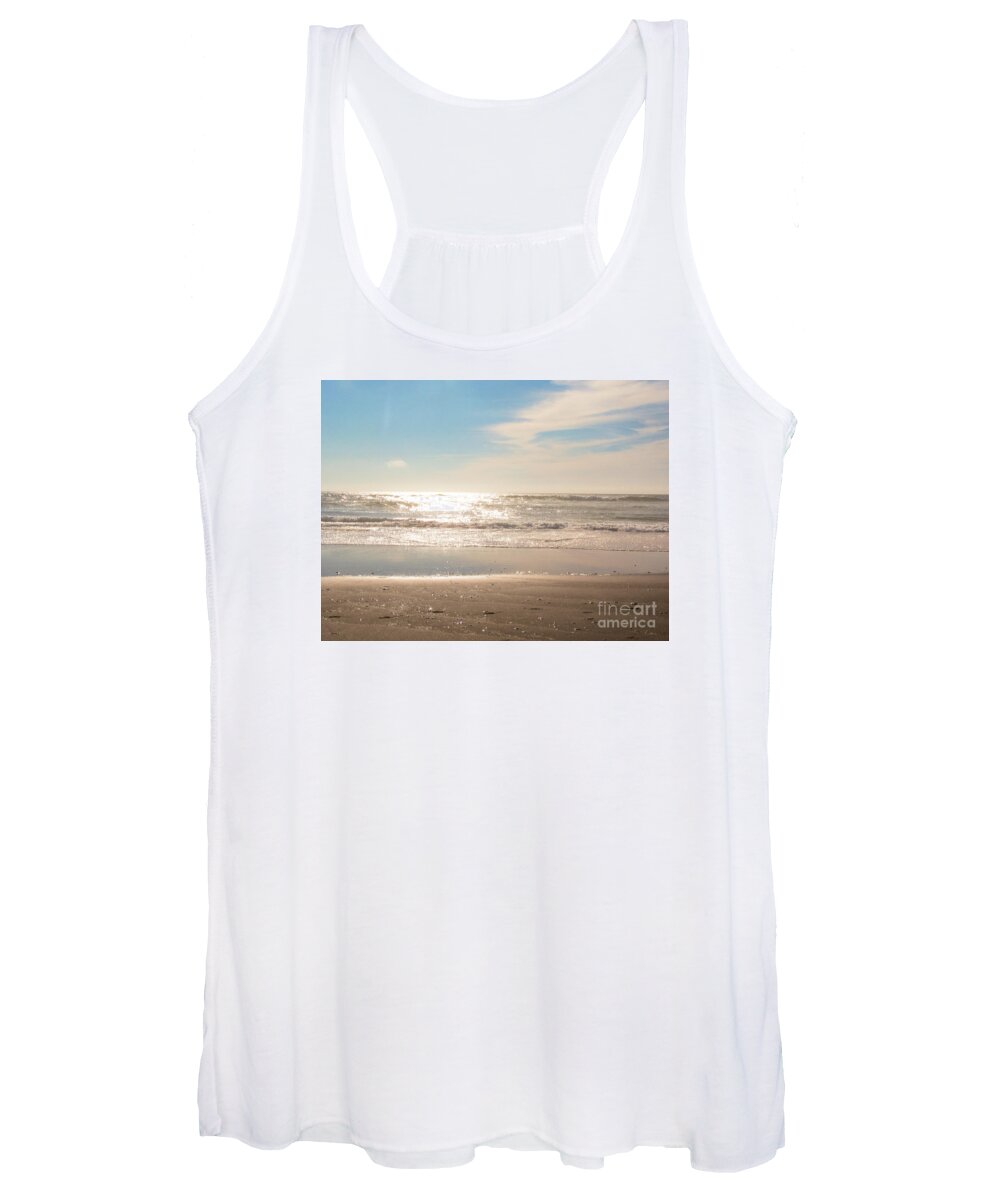 Blue Women's Tank Top featuring the photograph Warm Sunlight by Toni Somes