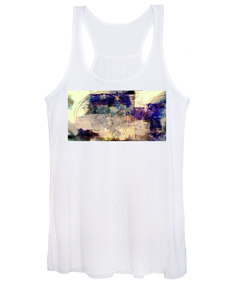 Abstract Women's Tank Top featuring the digital art What's The Time by Art Di