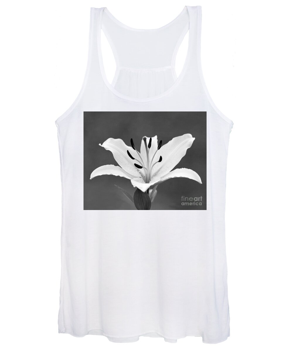 Lily Women's Tank Top featuring the photograph White Lily by Kimberly Blom-Roemer