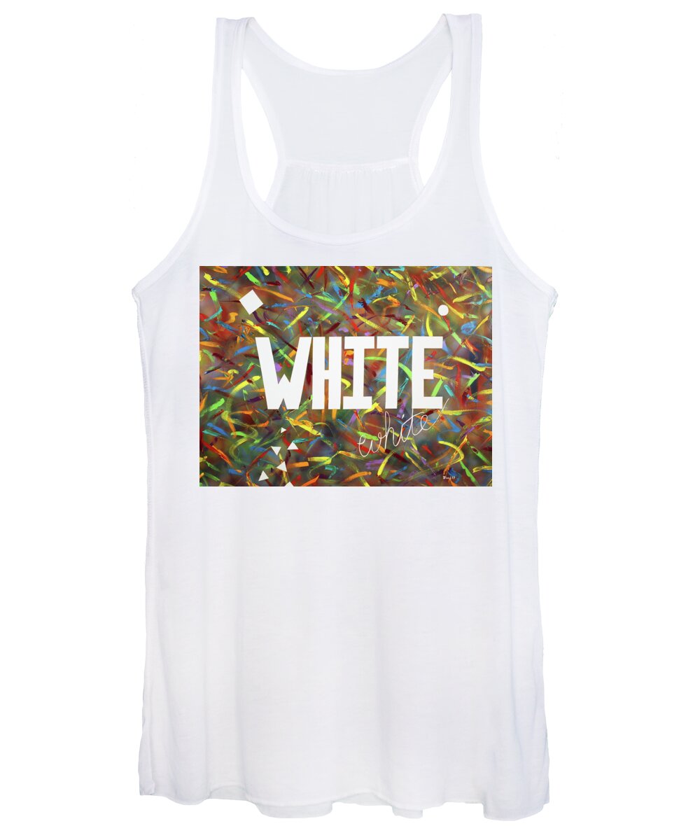 Abstract Art Women's Tank Top featuring the painting White by Thomas Blood