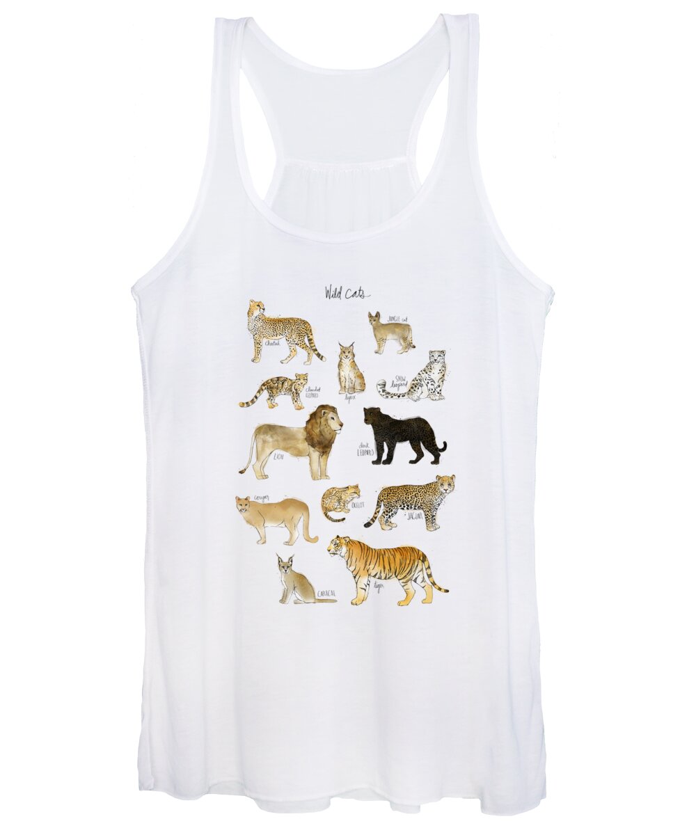 #faatoppicks Women's Tank Top featuring the painting Wild Cats by Amy Hamilton