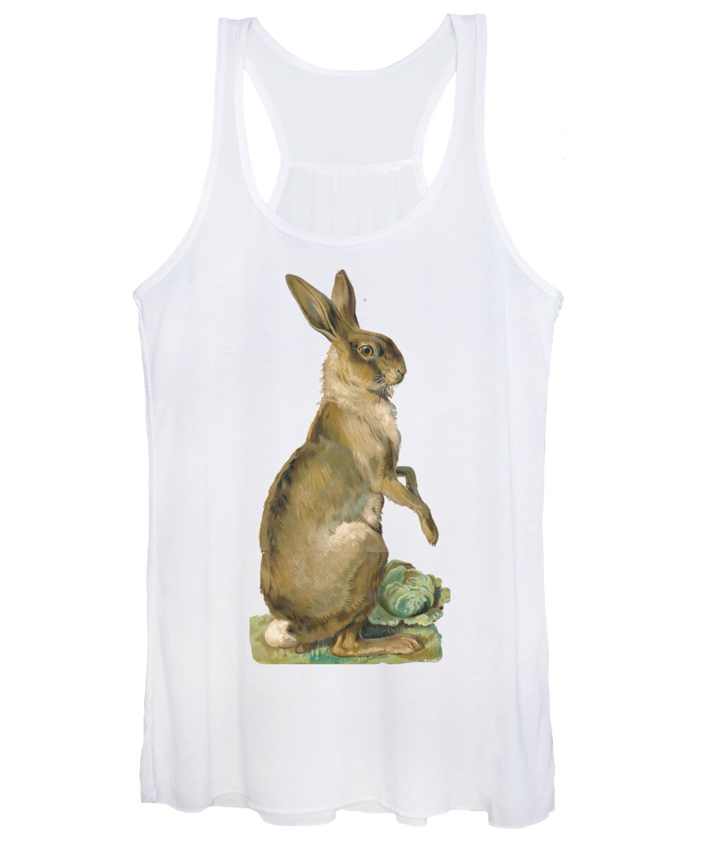 Rabbit Women's Tank Top featuring the digital art Wild Hare by Kim Kent