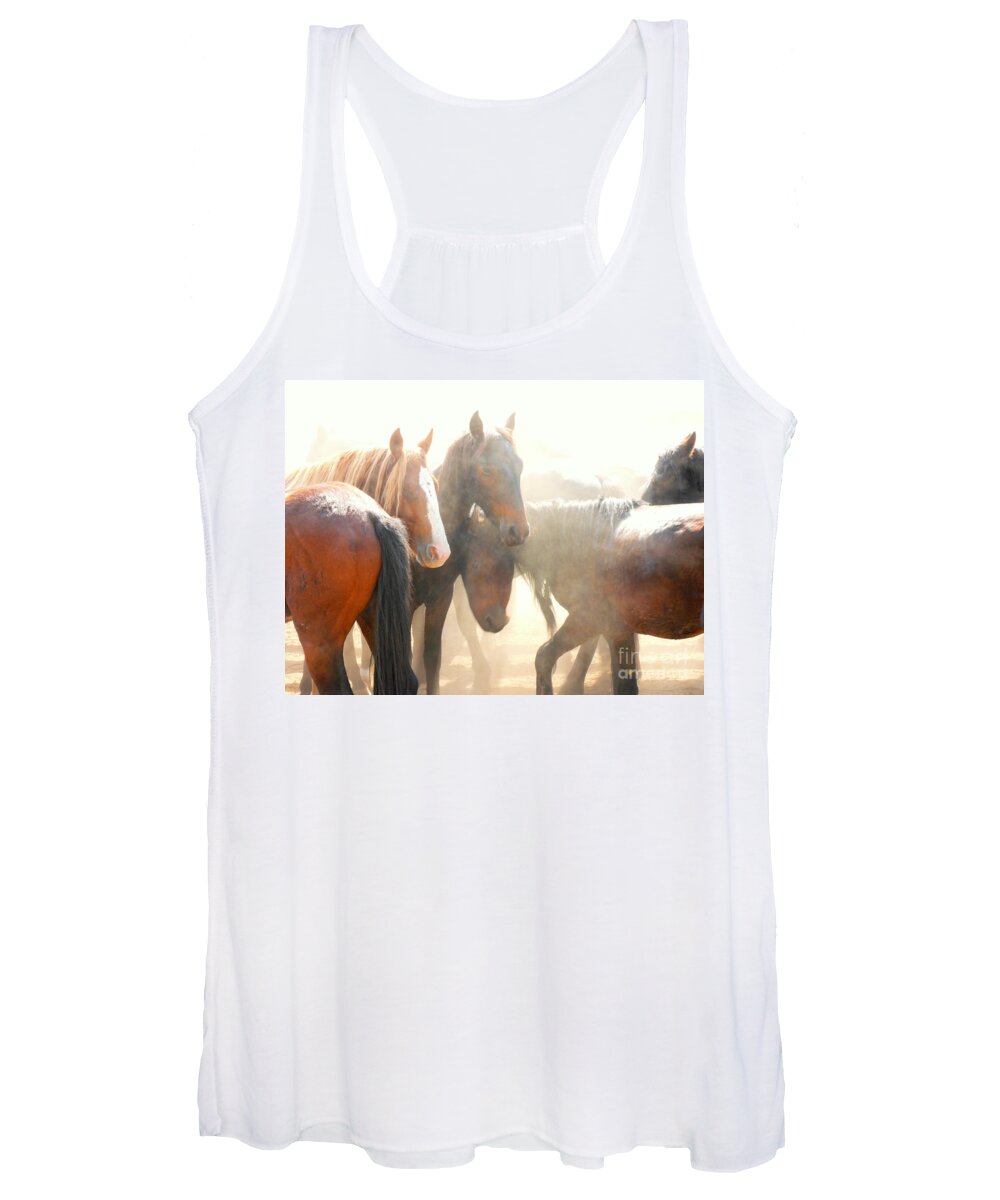 Man Fron Snowy River Women's Tank Top featuring the photograph Wild Horses - Australian Brumbies 2 by Lexa Harpell