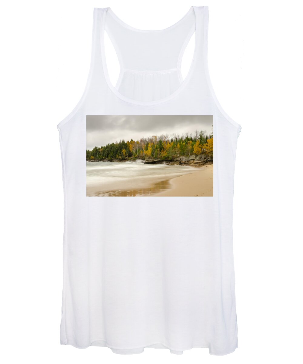 Au Train Michigan Women's Tank Top featuring the photograph Wind swept by Steve L'Italien