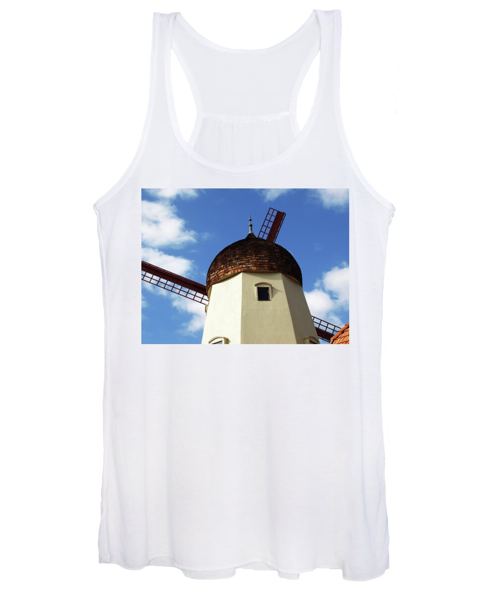 Windmill Women's Tank Top featuring the photograph Windmill by Mary Capriole