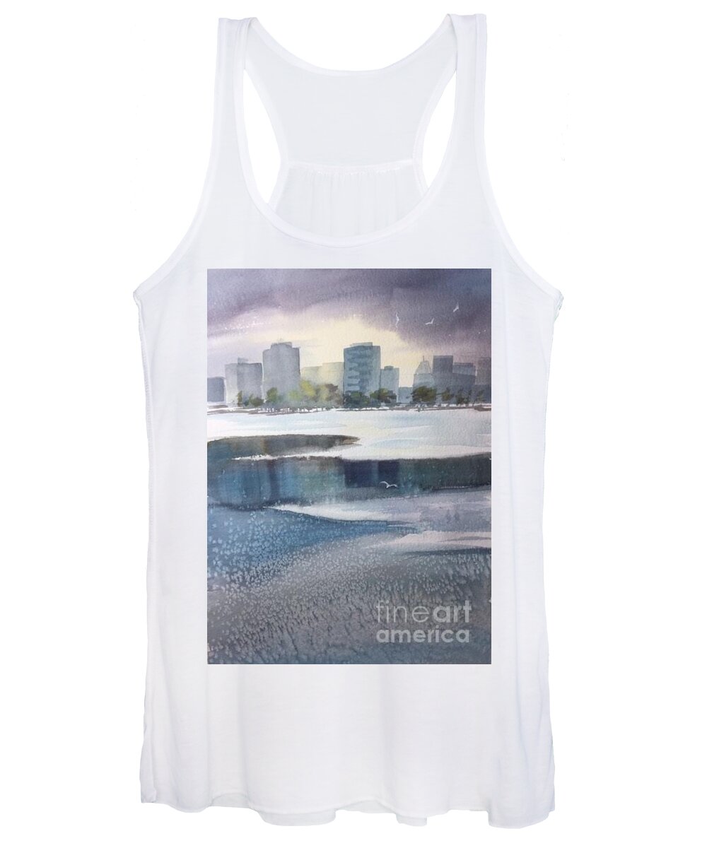 Winter Watercolor Women's Tank Top featuring the painting Winter by Watercolor Meditations