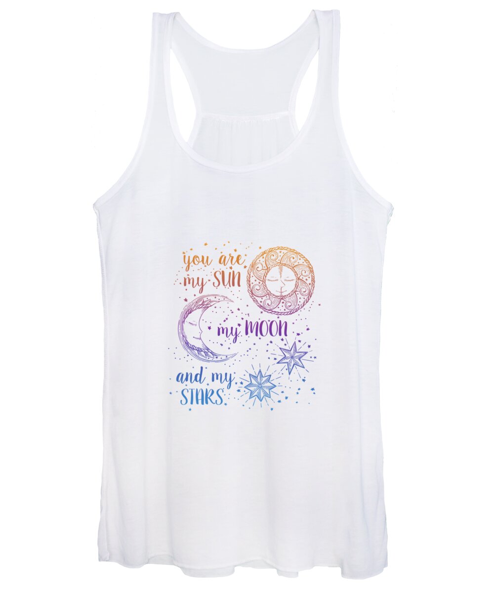  Women's Tank Top featuring the painting You Are My Sun Moon And Stars by Little Bunny Sunshine