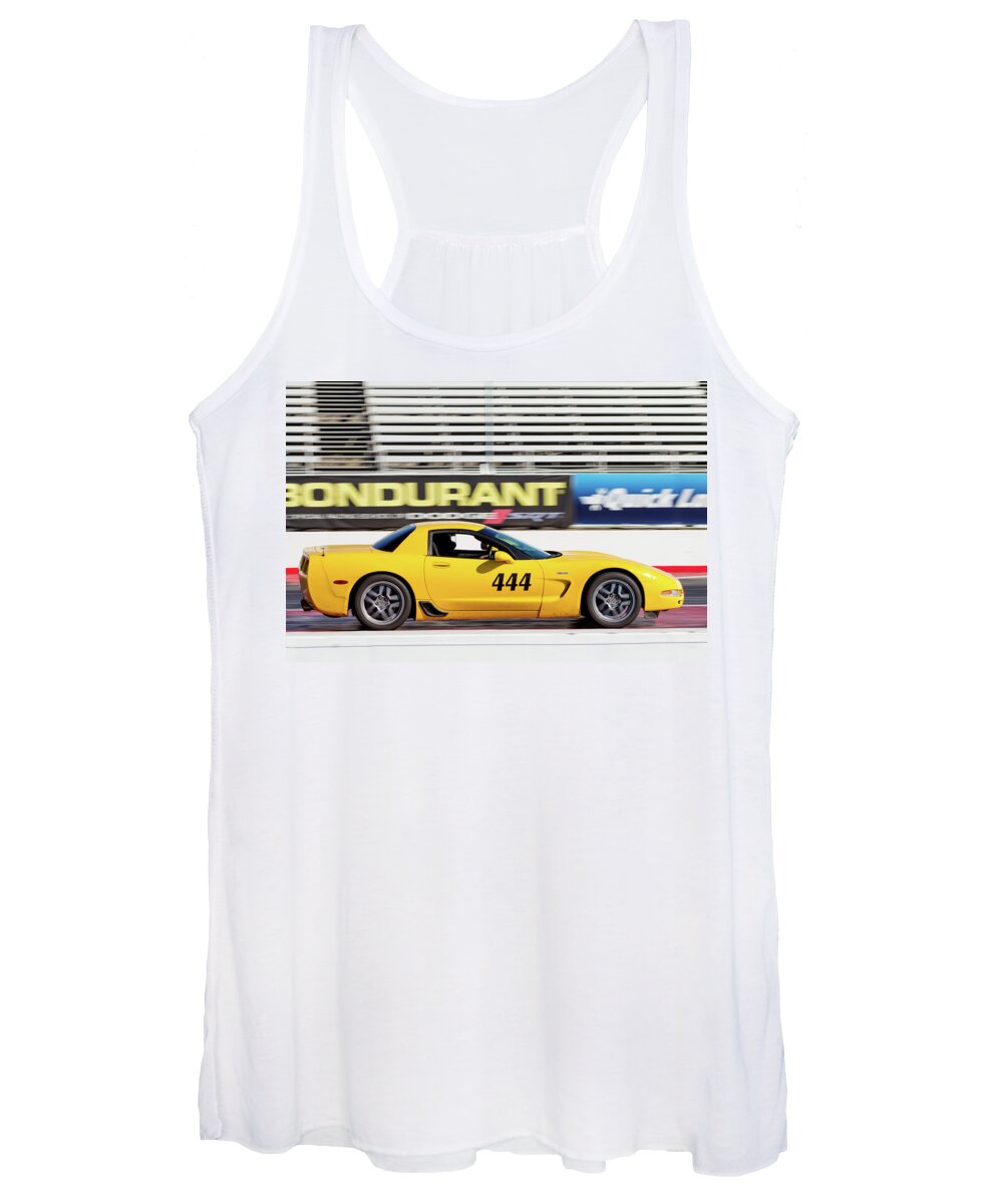 Chevrolet Women's Tank Top featuring the photograph Z06 corvette racing by Darrell Foster