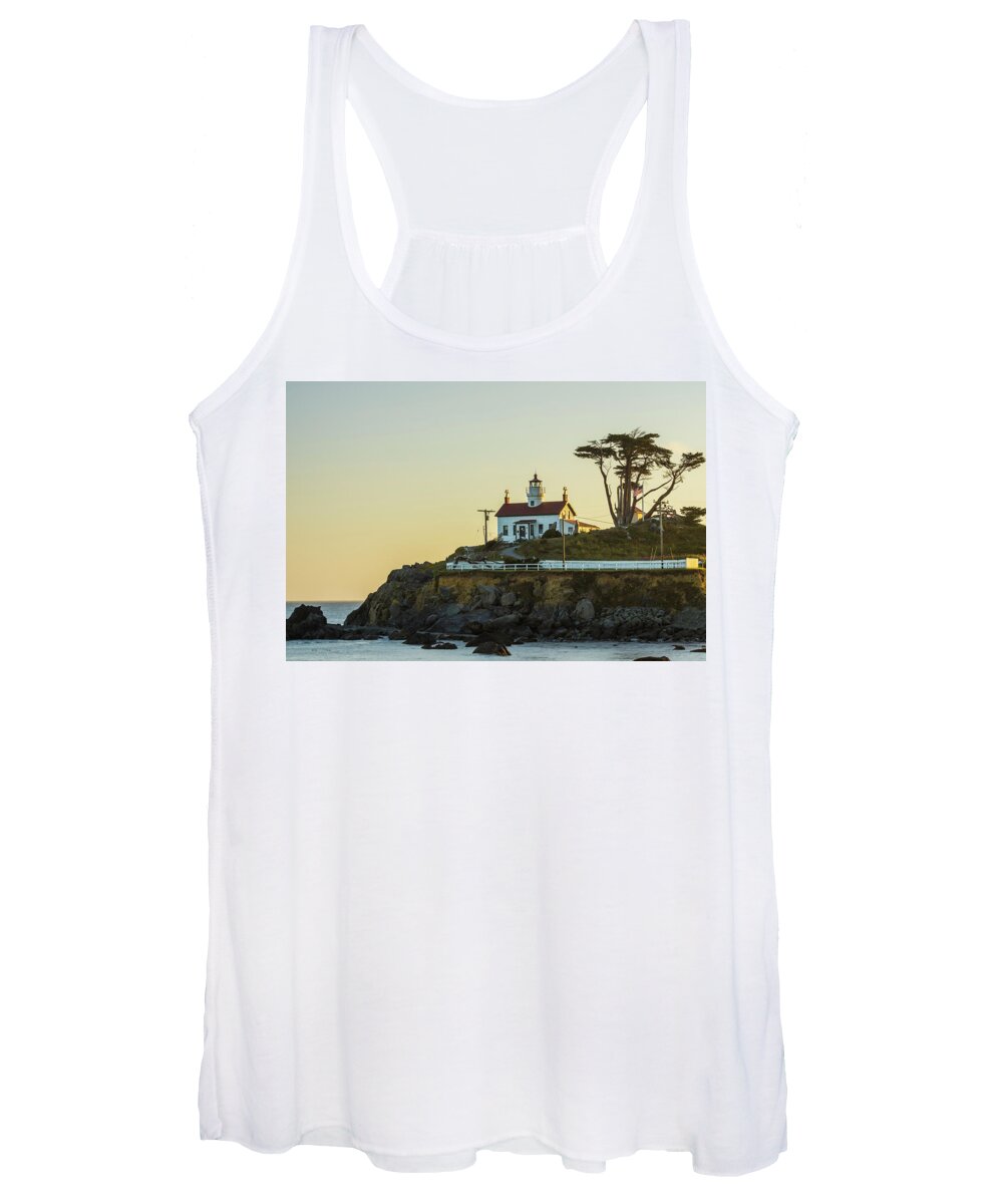 Battery Point Lighthouse Women's Tank Top featuring the photograph Battery Point Lighthouse 1 #1 by Donald Pash
