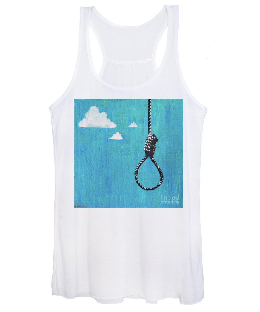  Women's Tank Top featuring the mixed media Blue Skies #1 by SORROW Gallery
