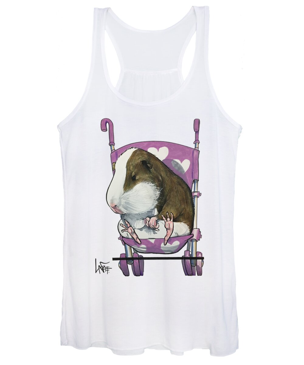 Owens Women's Tank Top featuring the drawing Owens 5228 by Canine Caricatures By John LaFree