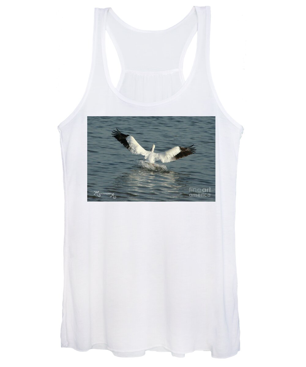 Nature Women's Tank Top featuring the photograph Soft Landing #2 by Mariarosa Rockefeller