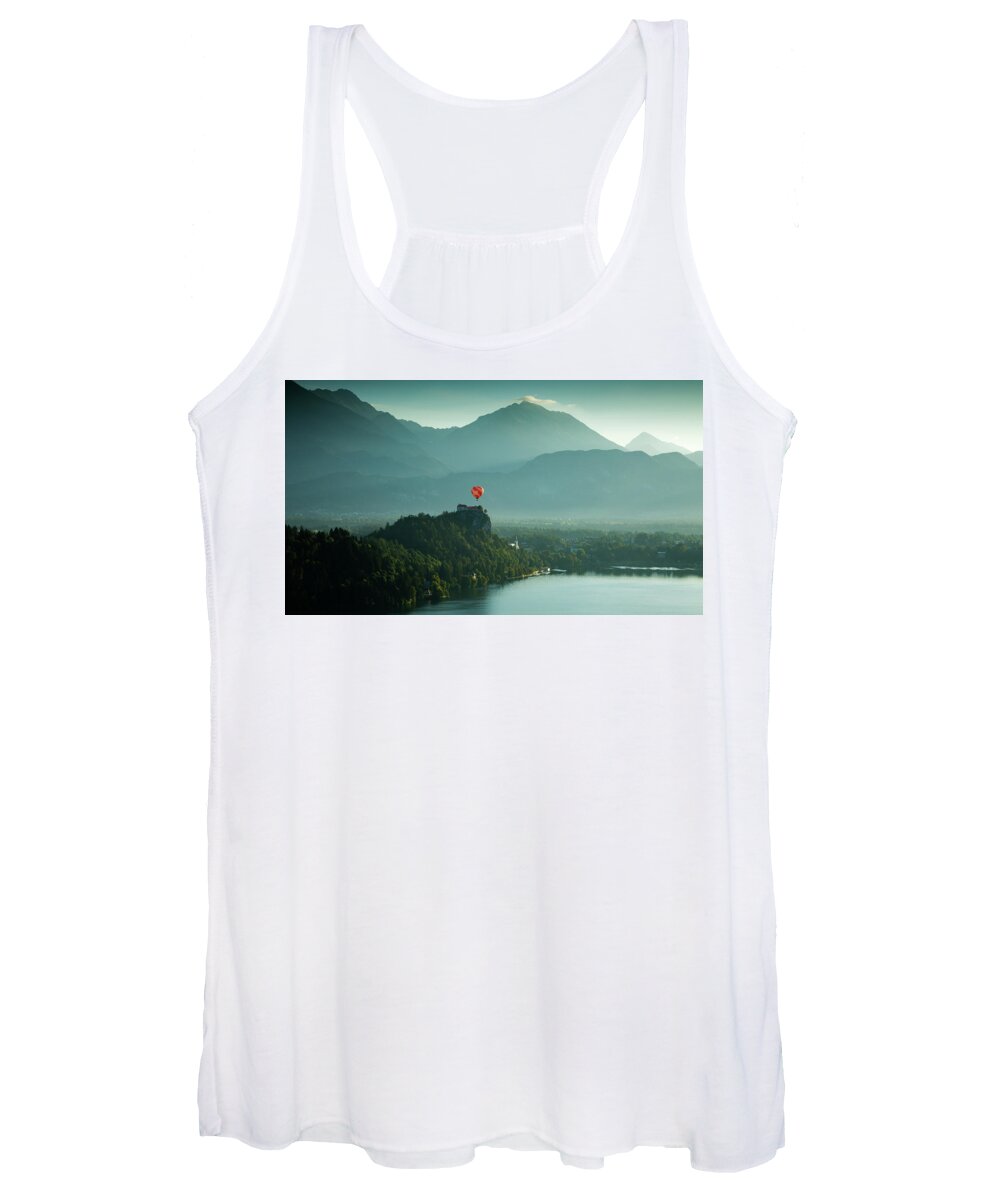 Bled Women's Tank Top featuring the photograph View of Lake Bled from Ojstrica #4 by Ian Middleton