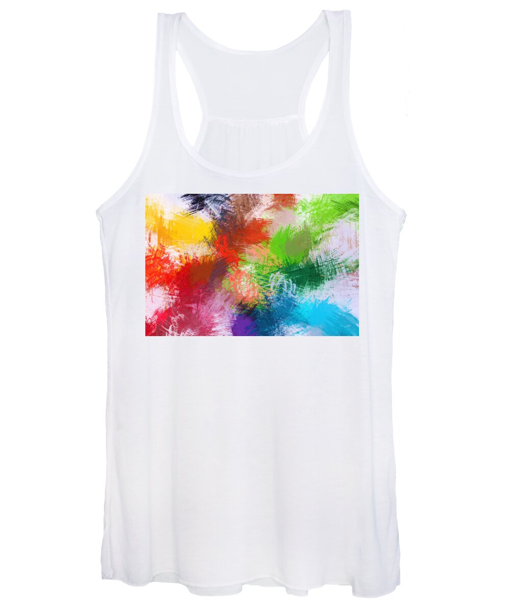Abstract Women's Tank Top featuring the painting Abstract Expressionism - DWP2097901 by Dean Wittle