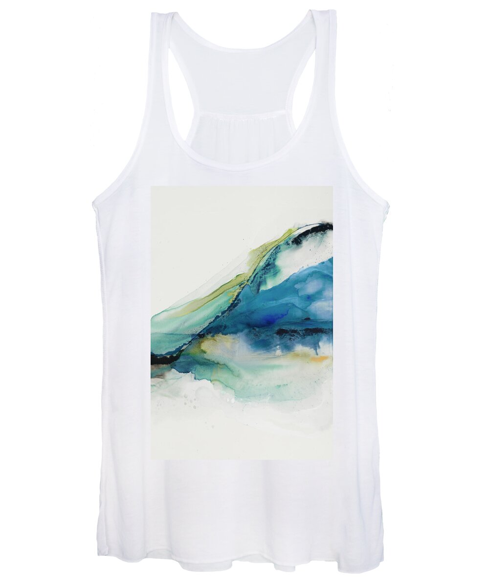 Abstract Women's Tank Top featuring the painting Abstract Terrain Iv by Sisa Jasper