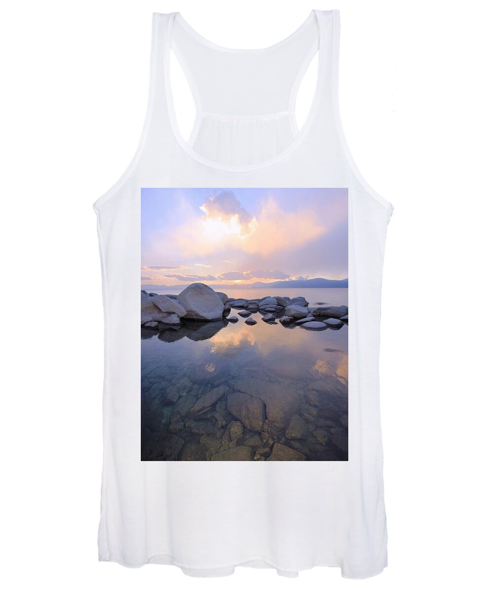 Lake Tahoe Women's Tank Top featuring the photograph Angel At Sunset by Sean Sarsfield