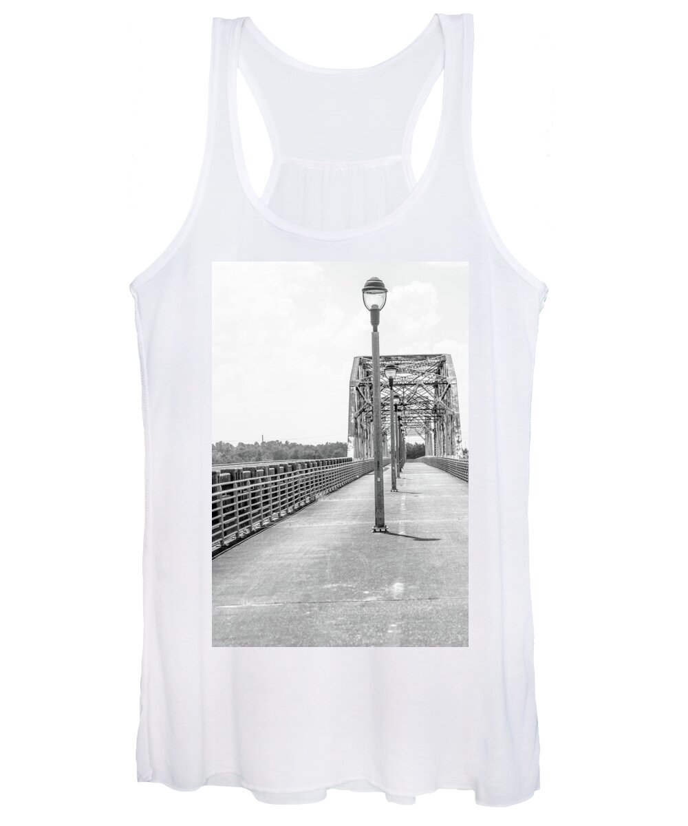 Photograph Women's Tank Top featuring the photograph Angle Steel Bridge by Kelly Thackeray