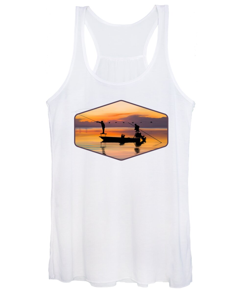 Fishing Women's Tank Top featuring the digital art A Glorious Day by Kevin Putman