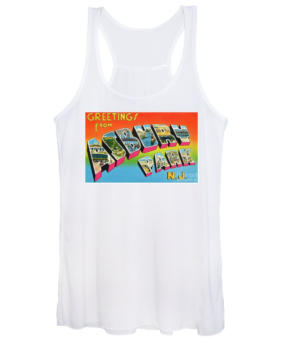 Lbi Women's Tank Top featuring the photograph Asbury Park Greetings #4 by Mark Miller