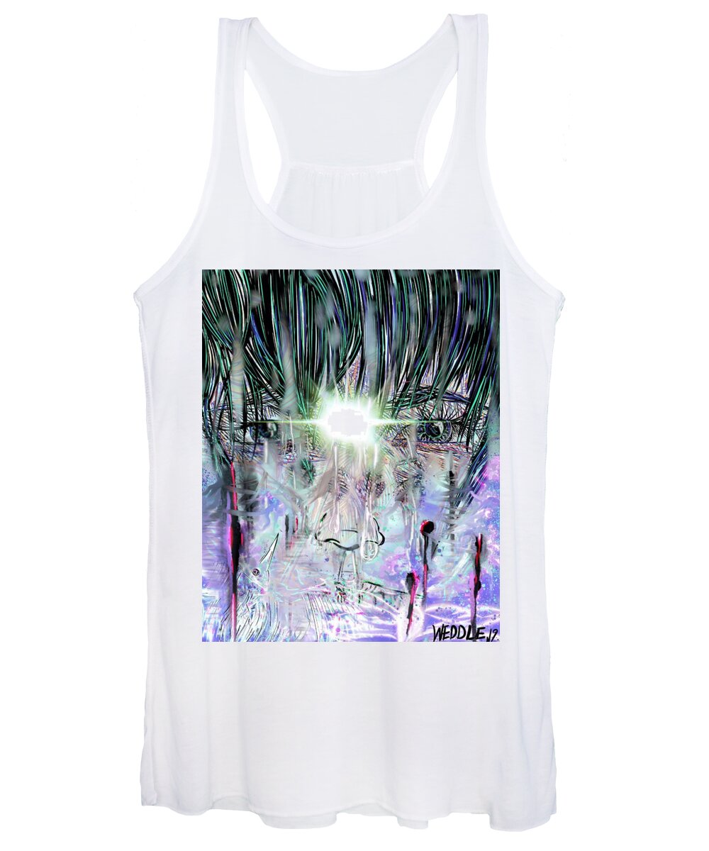 Aware Women's Tank Top featuring the digital art Aware by Angela Weddle
