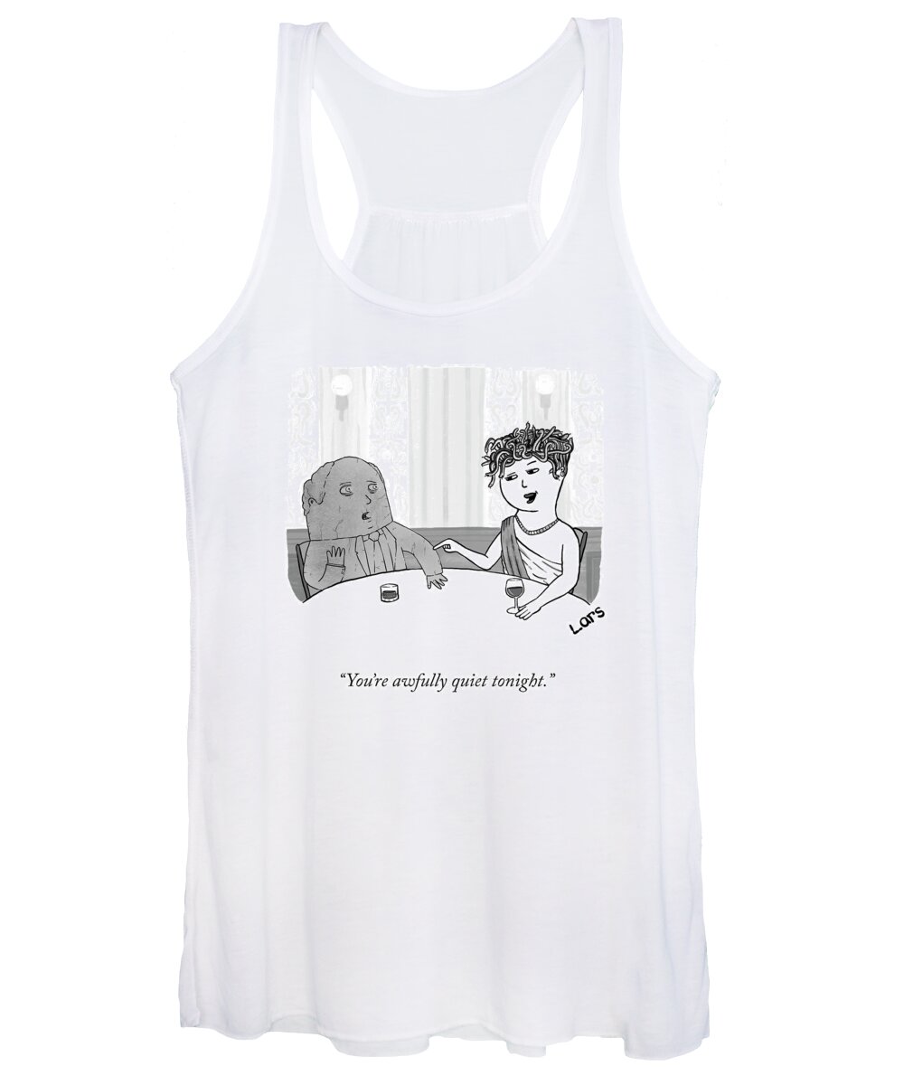 you're Awfully Quiet Tonight. Medusa Women's Tank Top featuring the photograph Awfully Quiet by Lars Kenseth