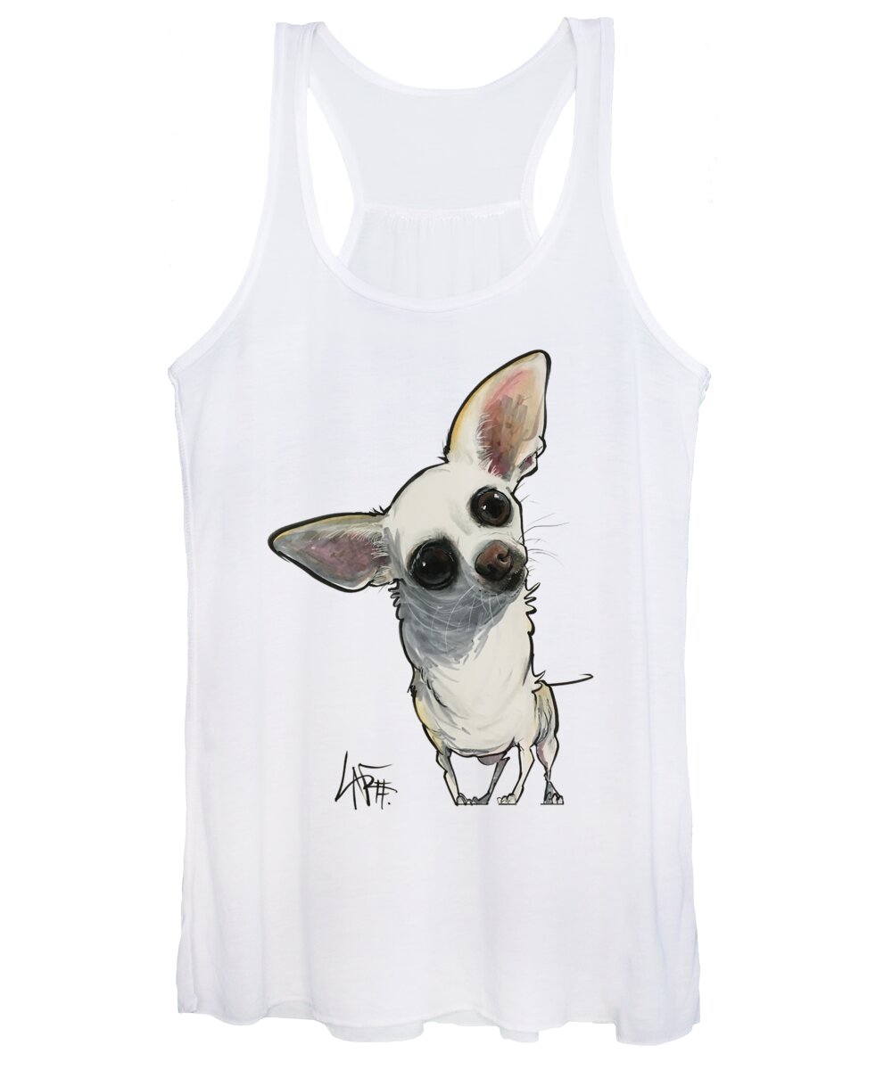 Barnes 4513 Women's Tank Top featuring the drawing Barnes 4513 by Canine Caricatures By John LaFree