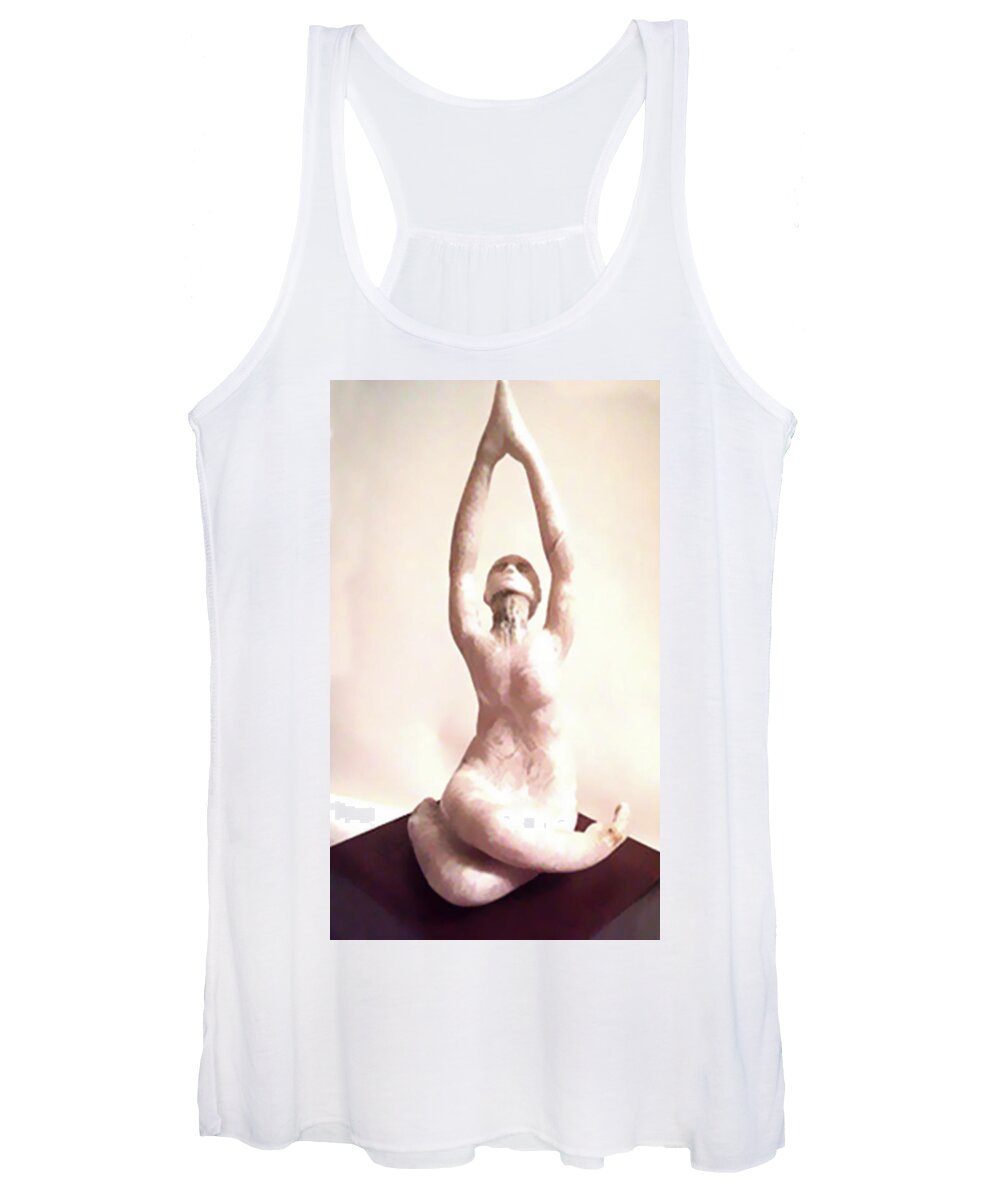 Sculpture Women's Tank Top featuring the sculpture Be Opened by Linda N La Rose