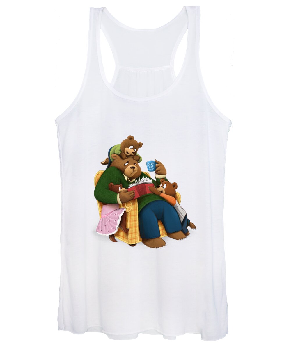 Dad Women's Tank Top featuring the digital art Best Dad Ever by Michael Ciccotello