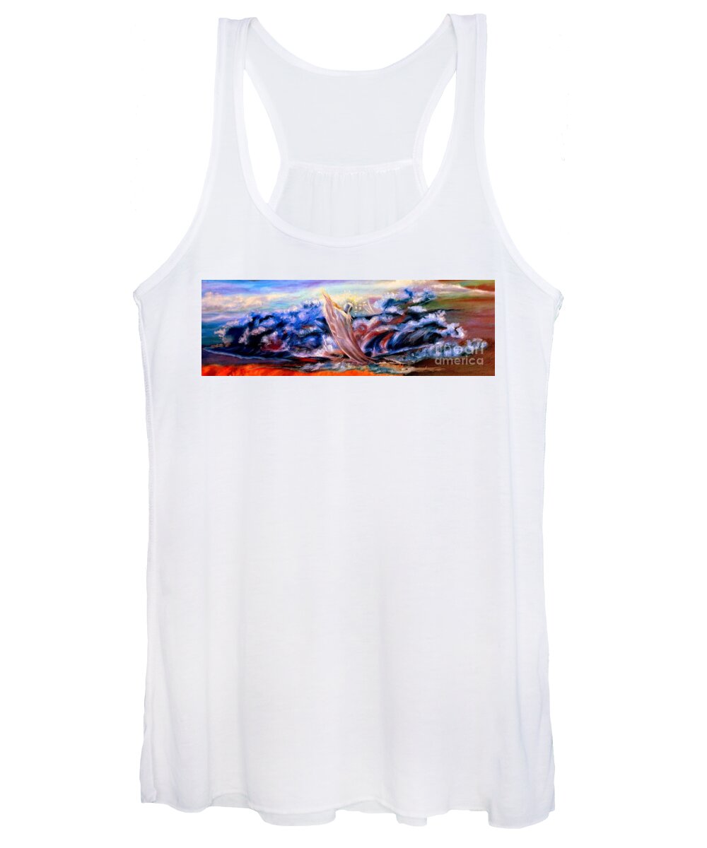 Trumpet Women's Tank Top featuring the painting Blast Of A Trumpet by Georgia Doyle