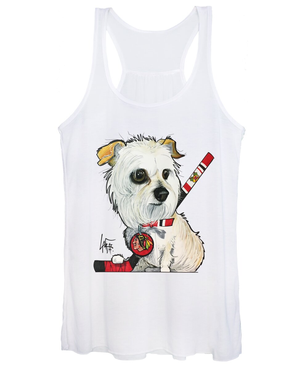 Bosshard Women's Tank Top featuring the drawing Bosshard 4419 by Canine Caricatures By John LaFree