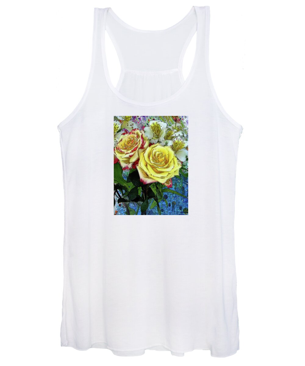 Rose Women's Tank Top featuring the photograph Bouquet 6002 by Corinne Carroll