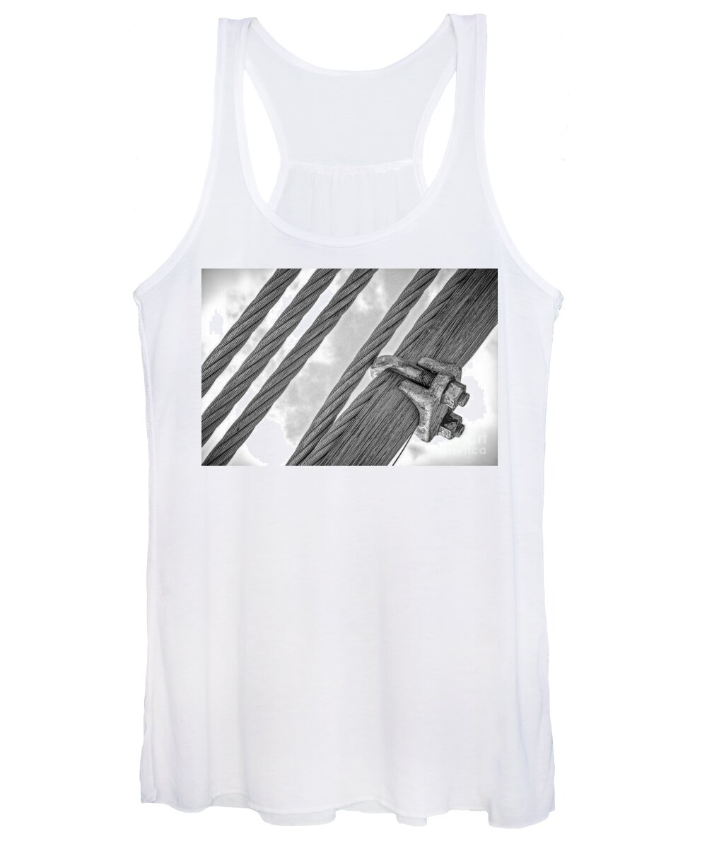 Bridge Cables Women's Tank Top featuring the photograph Bridge Cables by Imagery by Charly