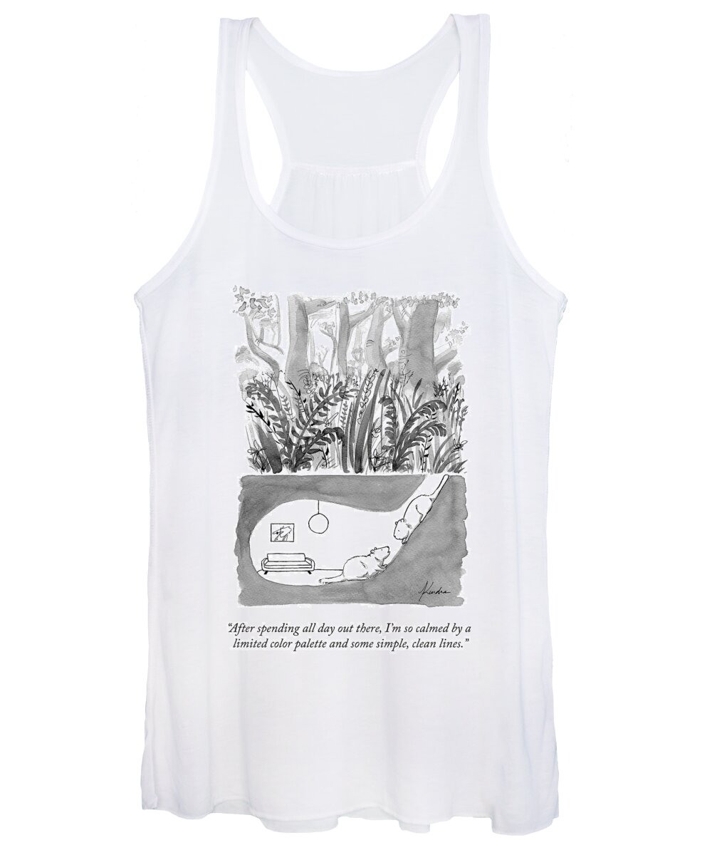 after Spending All Day Out There Women's Tank Top featuring the drawing Calming Decor by Kendra Allenby