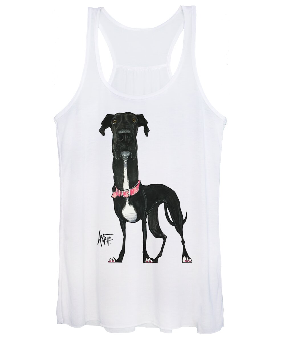 Calvert 4616 Women's Tank Top featuring the drawing Calvert 4616 by Canine Caricatures By John LaFree