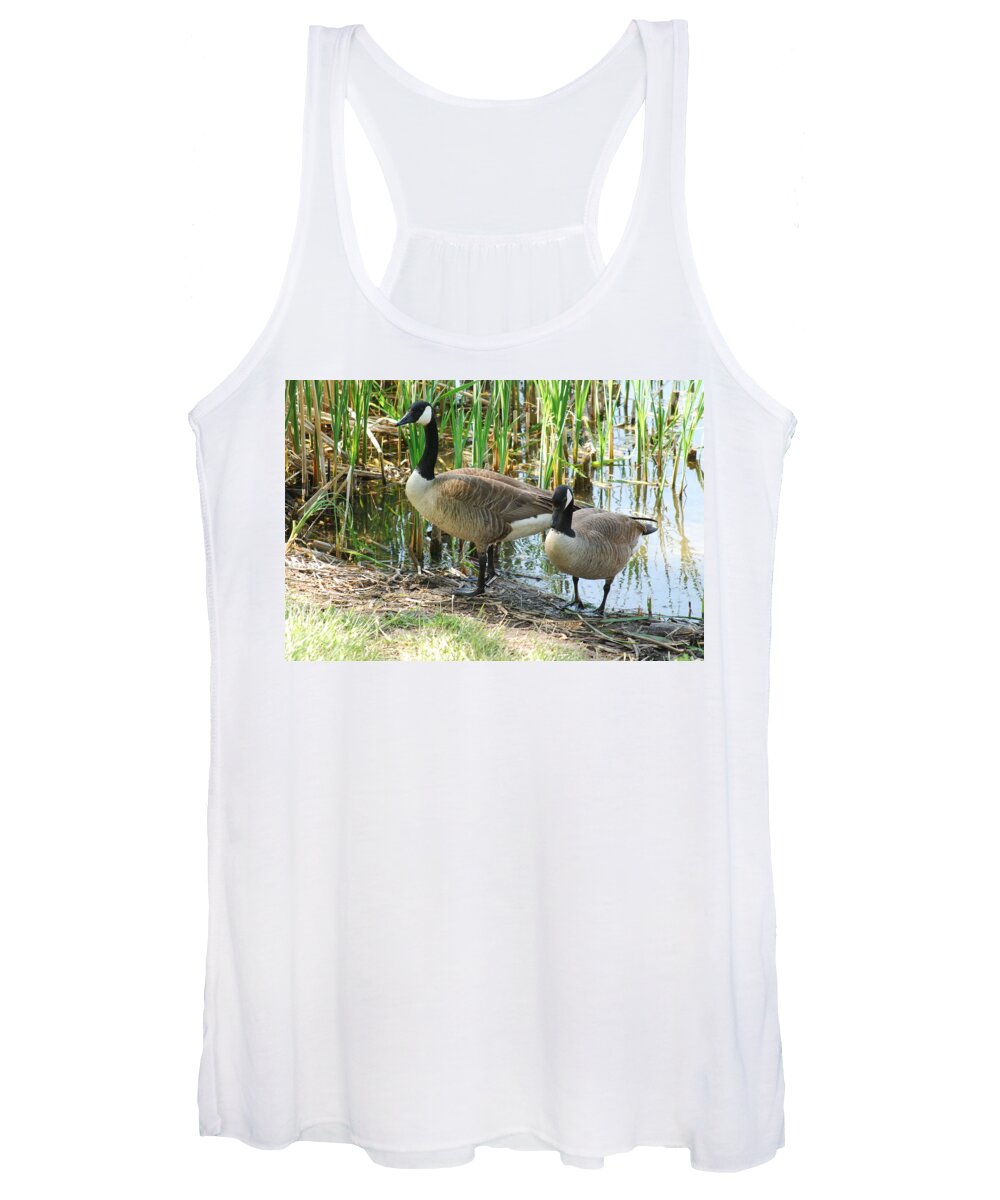 Canadian Geese Women's Tank Top featuring the photograph Canadian Geese by Ee Photography